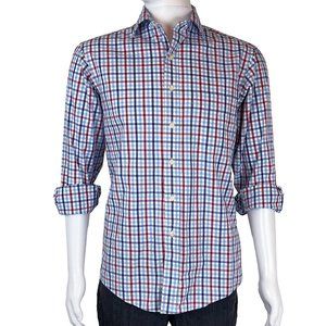 Club Room Cotton Plaid Regular Fit Performance Checkered Plaid Dress Shirt 15/33